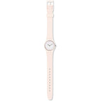 Swatch Lady Women'S Watch Casual Polymer Pink Quartz Waterproof Pinkbelle