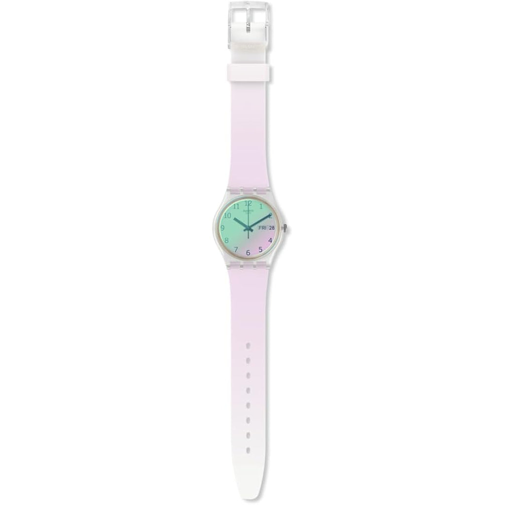 Swatch Gent Women'S Watch Casual Polymer White Quartz Waterproof Ultrarose