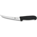 Victorinox Fibrox Curved Boning & Fillet Knife, Flexible Blade for Meat & Poultry, 6-Inch, Black