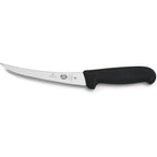Victorinox Fibrox Curved Boning & Fillet Knife, Flexible Blade for Meat & Poultry, 6-Inch, Black