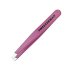 Tweezerman Mini Slant Tweezer - Tweezers for Eyebrows, Travel Tweezers for Eyebrows, Facial Hair (Neon Pink)