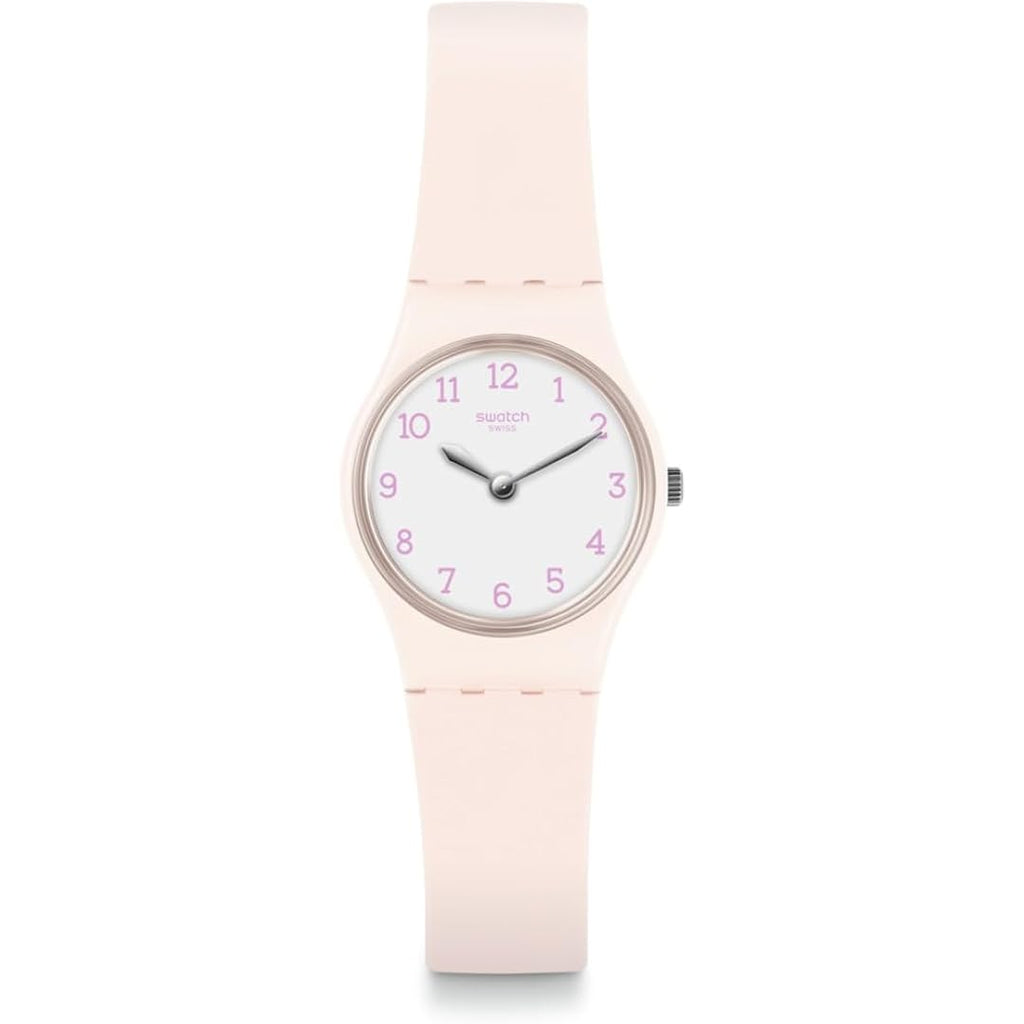 Swatch Lady Women'S Watch Casual Polymer Pink Quartz Waterproof Pinkbelle