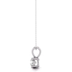 TimeLess Classics 4-Prong Set Round Cut Natural Solitaire Diamond Pendant Necklace for Women in 14K Gold - Fine Jewelry