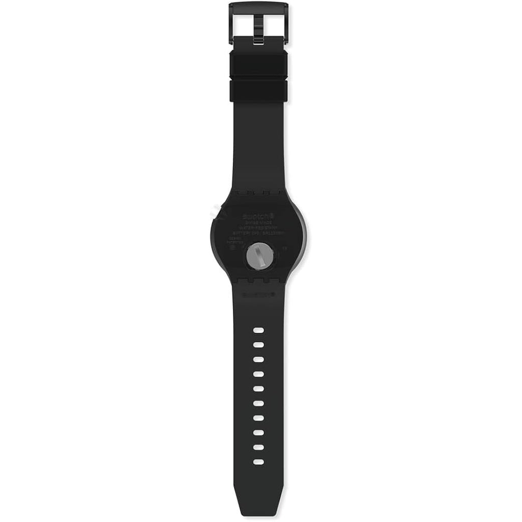 Swatch Big Bold Bioceramic Lacquered Unisex Watch Casual Polymer Black Automatic Waterproof Night Trip