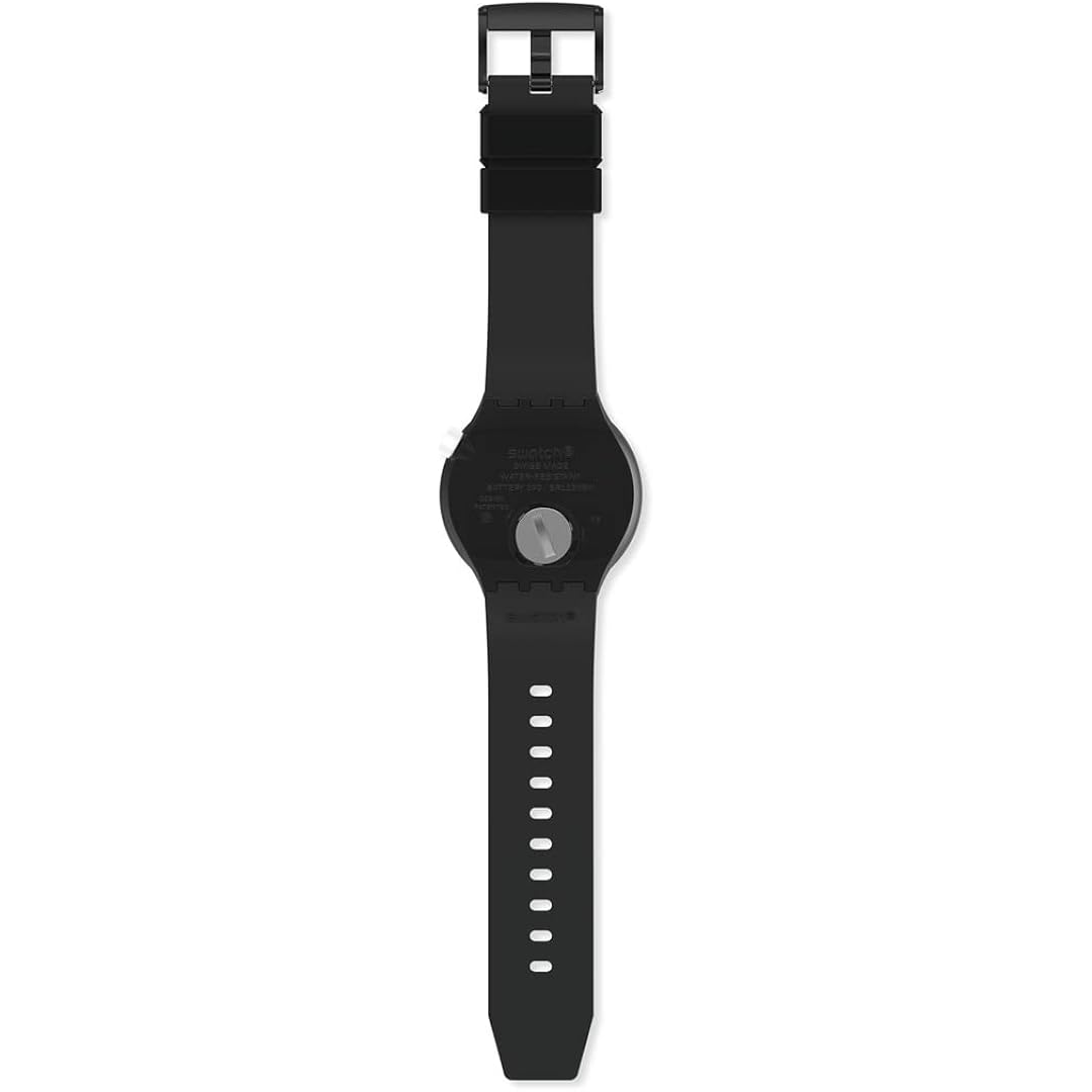 Swatch Big Bold Bioceramic Lacquered Unisex Watch Casual Polymer Black Automatic Waterproof Night Trip