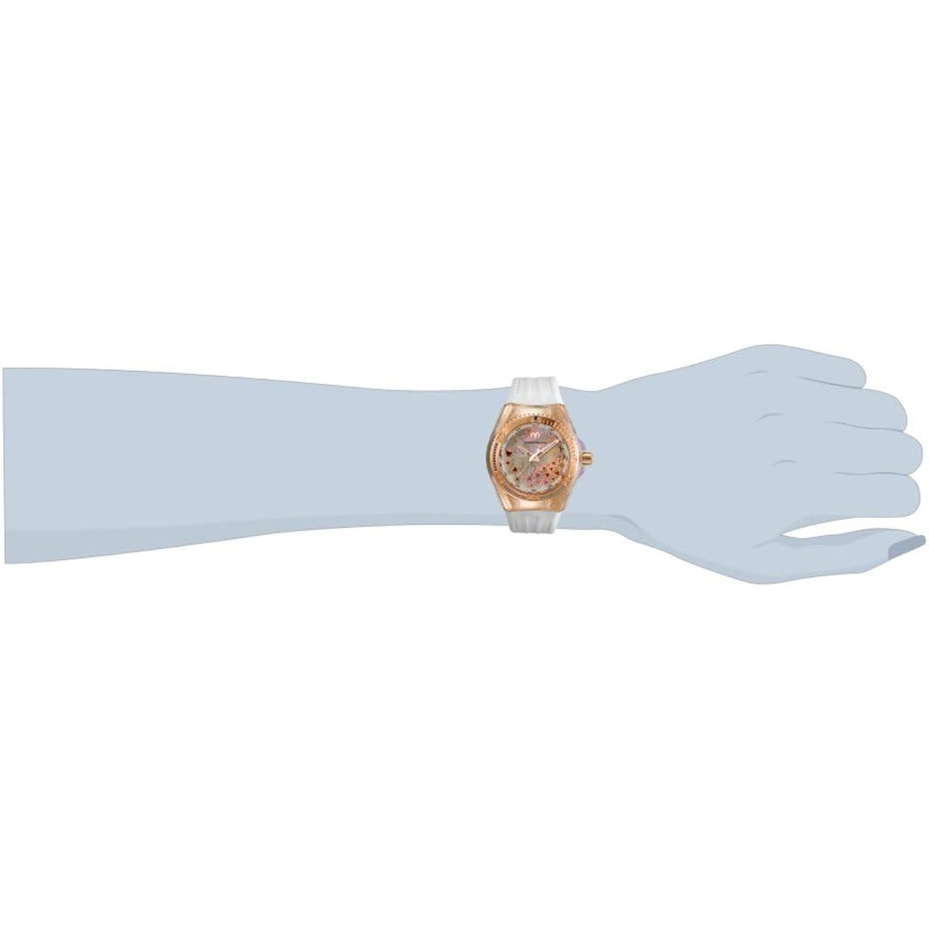 Technomarine Women'S Cruise Dream Stainless Steel Quartz Watch With Silicone Strap, White, 26 (Model: Tm-119021)
