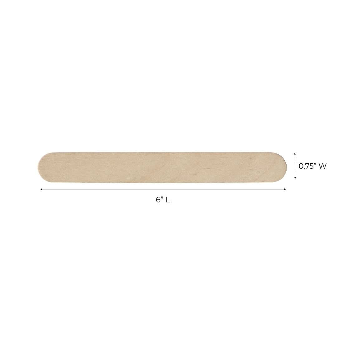 ForPro Professional Collection Premium Wood Applicators, Non-Sterile, Hair Removal Waxing Sticks, Large, 6" L x .75" W, 6 Inch, 500 Count (Pack of 1)