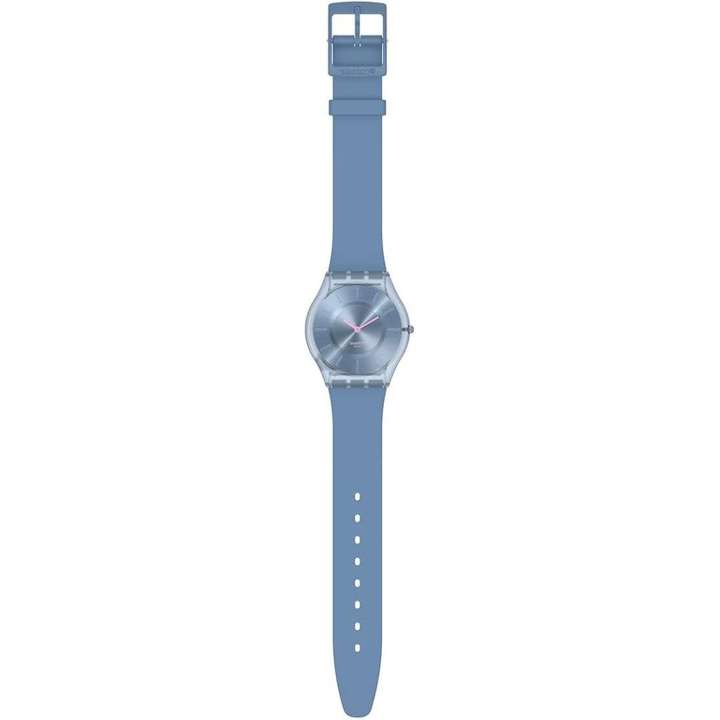 Swatch Skin Classic Biosourced Unisex Watch Casual Plastic Blue Quartz Waterproof Denim Blue