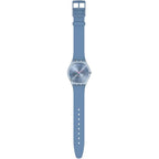 Swatch Skin Classic Biosourced Unisex Watch Casual Plastic Blue Quartz Waterproof Denim Blue