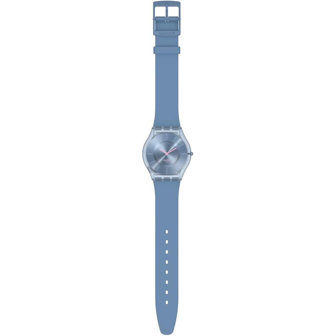 Swatch Skin Classic Biosourced Unisex Watch Casual Plastic Blue Quartz Waterproof Denim Blue