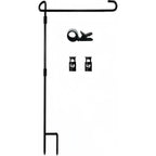 Garden Flag Pole Stand Holder, Garden Flags For Outside With Flag Stopper And Clip Waterproof Powder-Coated Paint For Flag Pole Holder For Outside House,Yard Flags For Outside