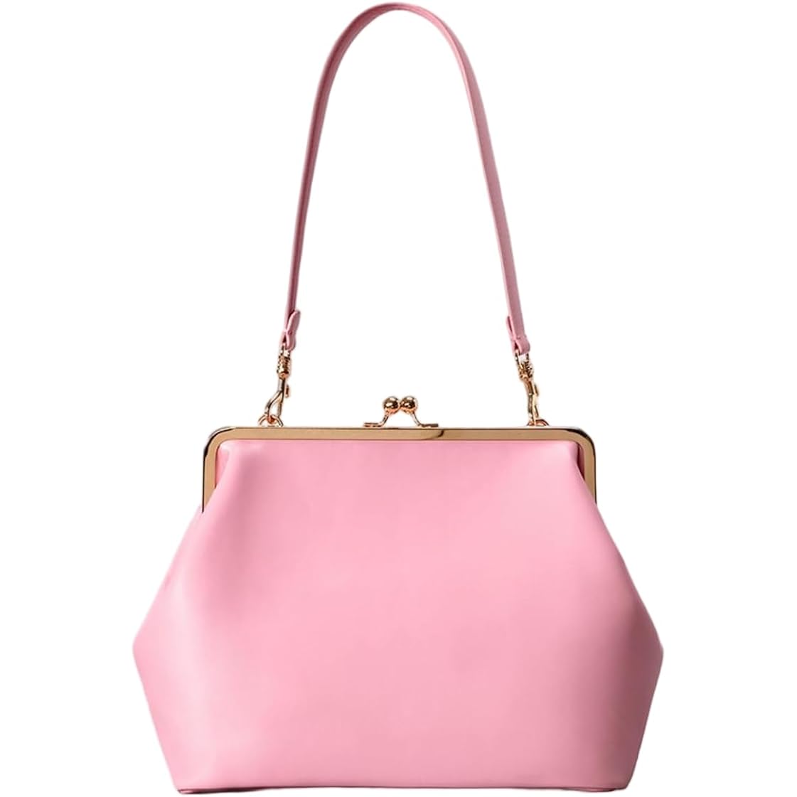 Slouchy Kiss Lock Crossbody Bags Women Crescent KissLock Cross Body Hobo Shoulder Purses Kiss Clasp Hobo Handbags Wallet