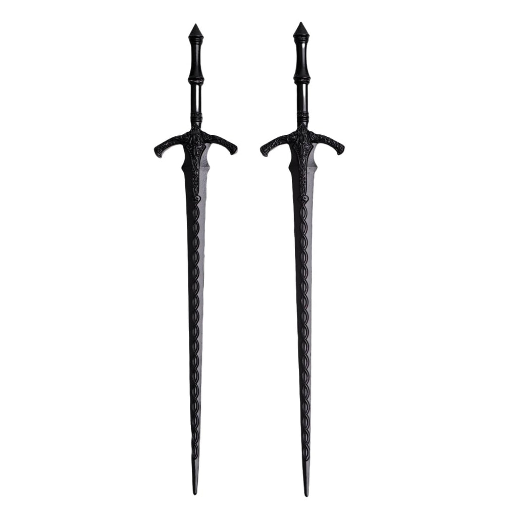 2Pcs Retro Viking Hair Sticks – Black Gothic Metal Sword Hair Pins For Women, Perfect For Renaissance Festivals, Halloween, Thick Hair & Updos (Rlal)