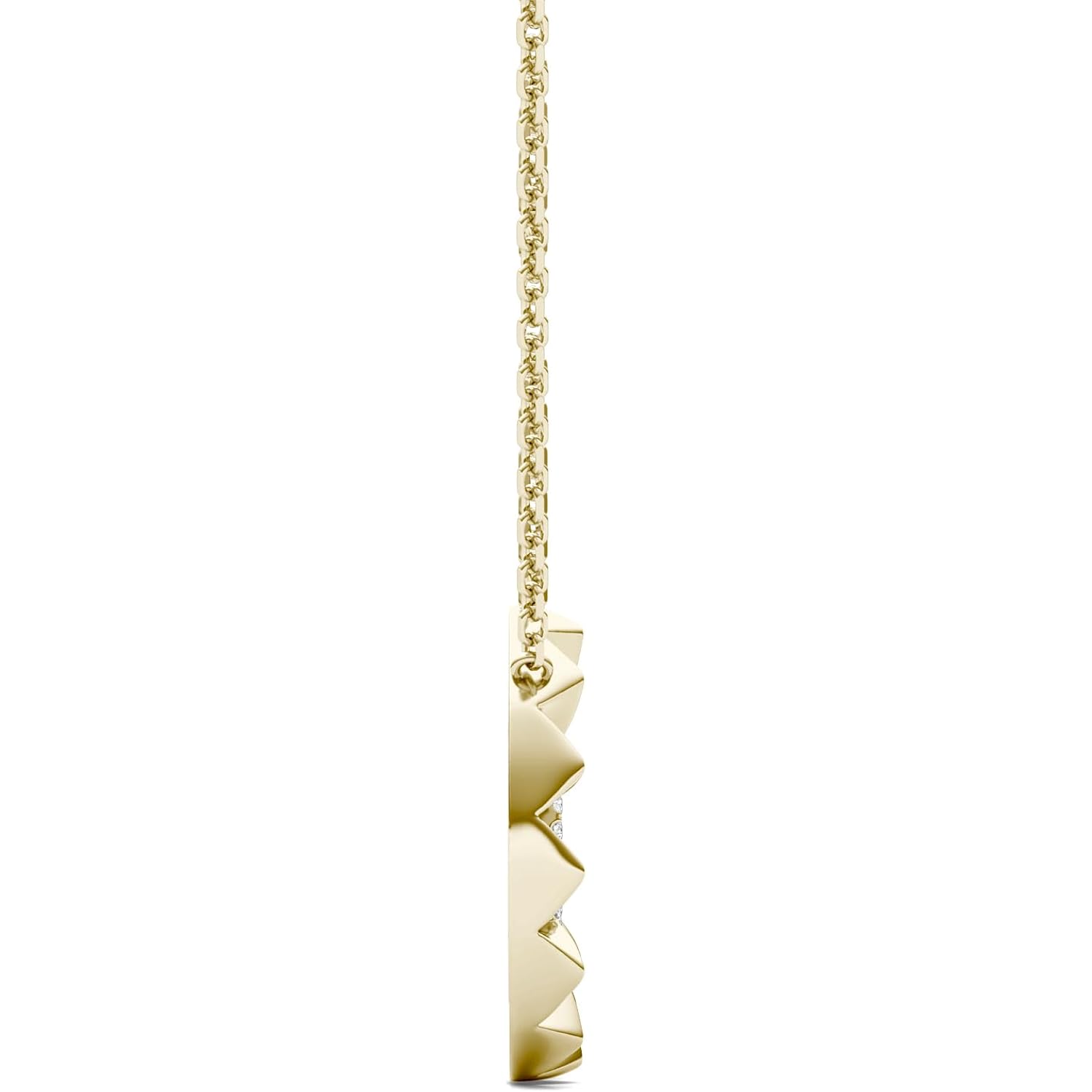 1/8 CTW Round Caydia Lab Grown Diamond Ouro Edition Round Necklace 14K Yellow Gold by Charles & Colvard