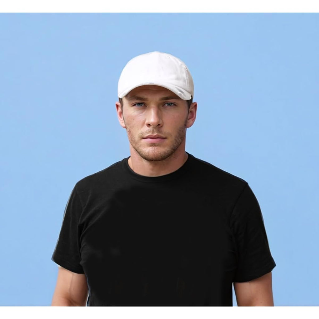 KBETHOS Vintage Washed Distressed Cotton Dad Hat Baseball Cap Adjustable Polo Trucker Unisex Style Headwear