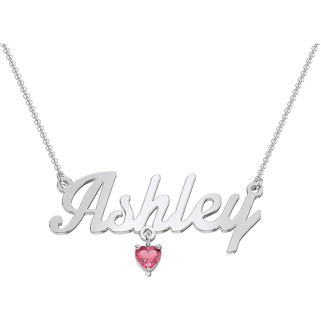 TSD Custom Dainty Name Necklace Personalized in Solid or Gold Plated or Sterling Silver by Jewlr, Customized Jewelry Necklace Gift for Women, Personalized with any Name or Word