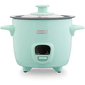 Dash Mini Ceramic Rice Cooker - Designed for Single-Serve Cooking - Compact Rice Cooker with Nonstick Removable Pot, Keep Warm Function & Easy-to-Clean Sleek Design - Aqua Ceramic