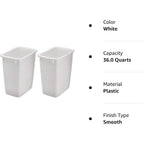 Rubbermaid 2806Tp-Wht 36Qt Open Wastebasket, White (Pack Of 2)