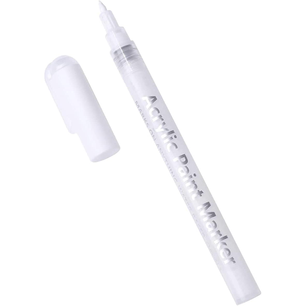 Nail Polish Pens Quick Dry, 1 PCS Nail Art Pen, Nail Art Markers, Acrylic Paint Pens, Nail Pencil, DIY Drawing Painting Liner Pen, Nail Design for Nails DIY French Manicure (White)