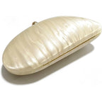 Acrylic Shell Shaped Bag Luxury Marble Clutch Evening Purses for Women Glitter Handbag for Wedding Cocktail Party Prom
