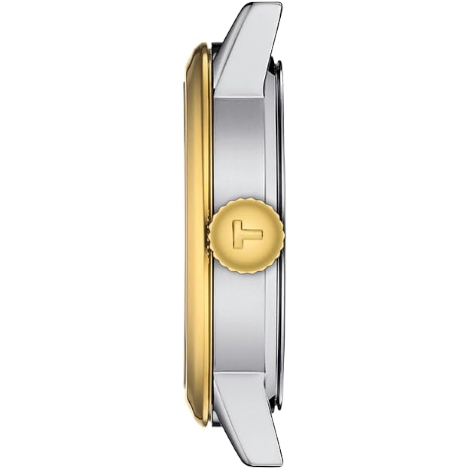Tissot Womens Classic Dream Lady 316L Stainless Steel Case With Yellow Gold Pvd Coating Quartz Watch, Yellow/Grey Dial (T1292102203100)