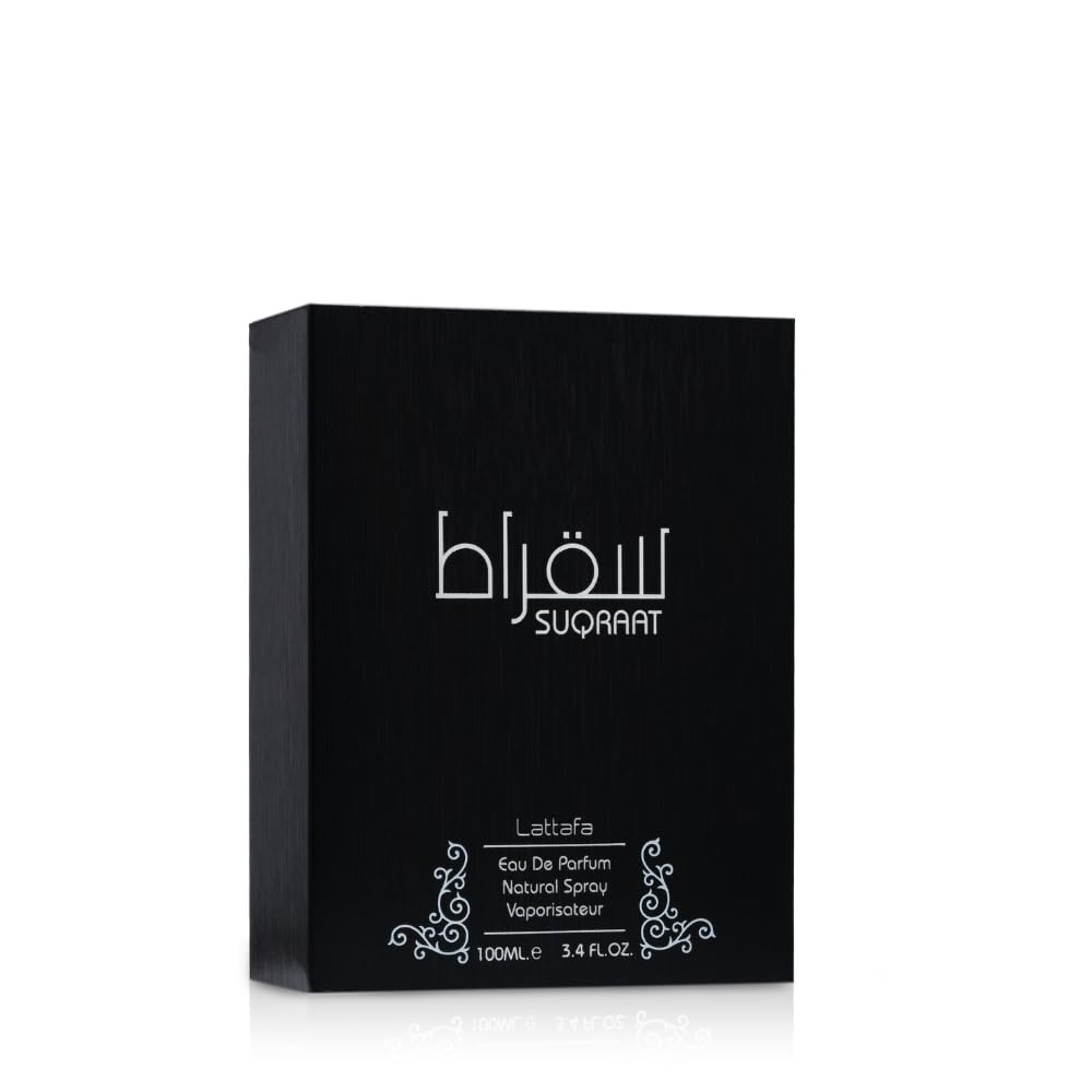 Lattafa Suqraat - Fresh, Spicy, Aromatic, Woody - Eau de Parfum Long-Lasting Fragrance for Men, 3.4 Ounce / 100 ml
