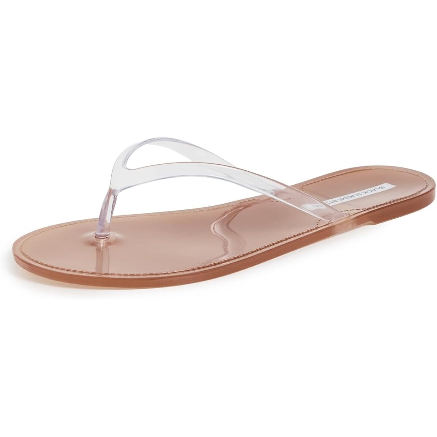 Black Suede Studio Women'S Crystal Jelly Flip Flops