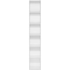 Furinno Luder Book Shelf, 6-Tier Tall Modern Bookshelf, Bookcase With Open Shelves, 9.3 X 12 X 71, For Living Room, Bedroom, Home Office, White