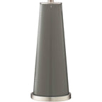 Leo 29 1/2" Tall Table Lamps Set Of 2 Gauntlet Gray Glass Modern | Living Room Bedroom Bedside Nightstand House Office Home Reading Kitchen Entryway Console White Shade End