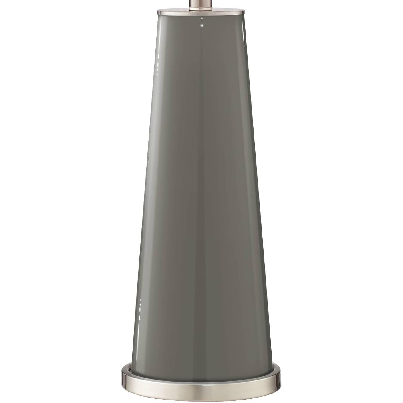 Leo 29 1/2" Tall Table Lamps Set Of 2 Gauntlet Gray Glass Modern | Living Room Bedroom Bedside Nightstand House Office Home Reading Kitchen Entryway Console White Shade End