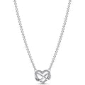 PANDORA Sparkling Infinity Heart Collier Necklace - 3 Adjustable Lengths - Stunning Jewelry for Women - Sterling Silver with Clear Cubic Zirconia - 19.7"
