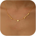 Personalized Name Necklace with Curb Chain,18K Gold Plated Handmade Personalized Necklace with Kid Name Family Choker Nameplate Necklace Mother Day Jewelry Gift for Mom