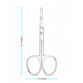 Rounded Stainless Steel Small Facial Hair Scissors, 3.7 Inches - Rounded Tip Scissors for Nose Hair, Mustache, Beard, Eyebrows, Eyelashes & Baby Nails