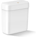 MOPALL Small Bathroom Trash Can with Lid, 2.6 Gallons / 10 L Slim Plastic Garbage Bin with Pop-Up Lid, Mini Waste Basket Can Dog Proof for Kitchen, Bedroom, Office, Laundry, Toilet, Rv, White