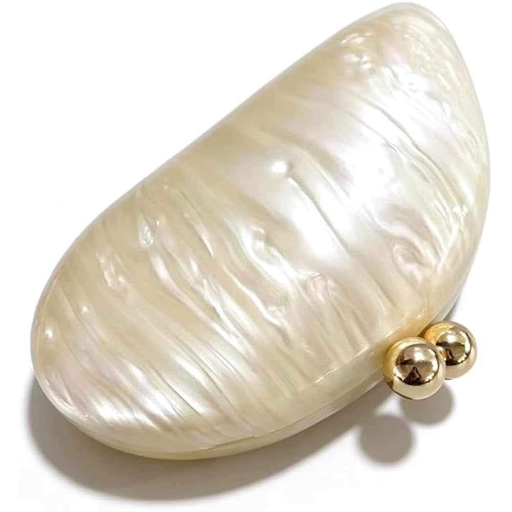 Acrylic Shell Shaped Bag Luxury Marble Clutch Evening Purses for Women Glitter Handbag for Wedding Cocktail Party Prom