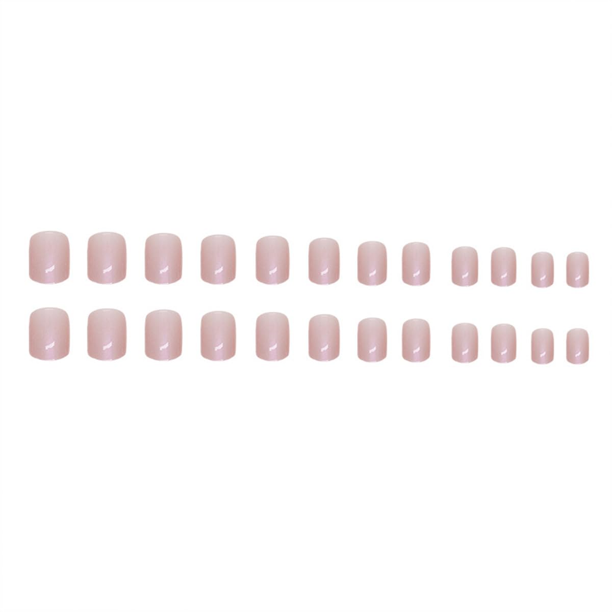Square Press on Nails Short Fake Nails Press ons Pink False Nails with Designs Glitter Acrylic Glossy Full Cover Glue on Nails Cute Artificial Stick on Nails for Women Decoration 24 Pcs