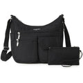 Baggallini womens Everywhere Bagg Crossbody Women 11x9 Lightweight Nylon Hobo Water-resistant Travel Bag W/Rfid