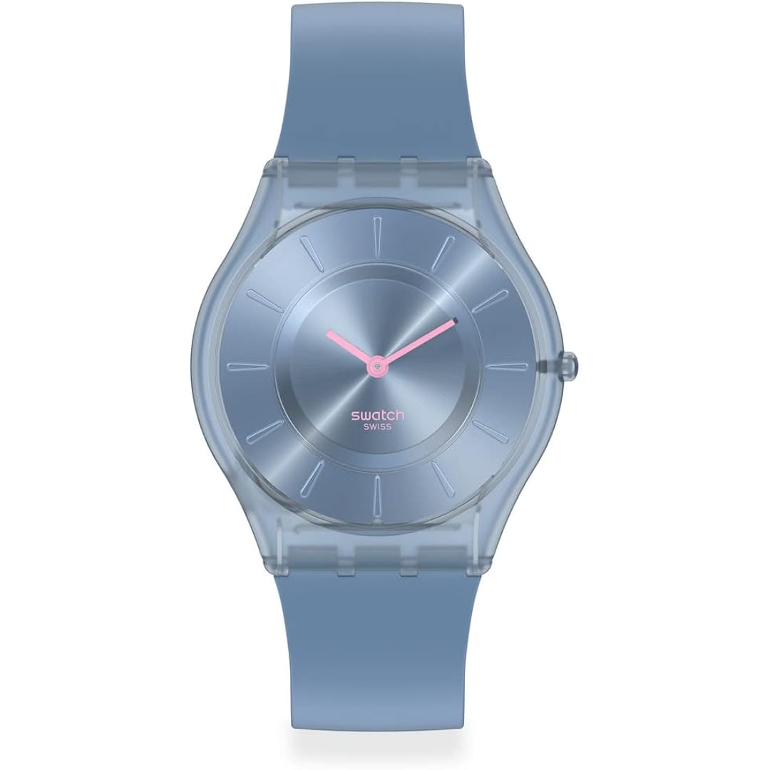 Swatch Skin Classic Biosourced Unisex Watch Casual Plastic Blue Quartz Waterproof Denim Blue