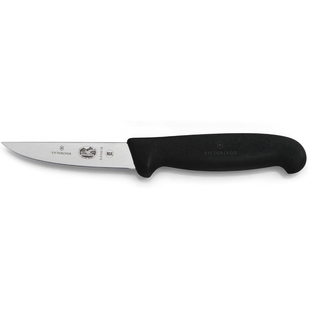 Victorinox Fibrox 4-Inch Paring Knife with Straight Edge and Black Handle