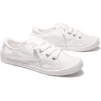 Women'S Slip On Canvas Sneaker Low Top Casual Walking Shoes Classic Comfort Flat Fashion Sneakers