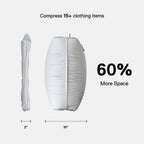 Ekster Travel Pack Vacuum Kit - Travel Vacuum Bags With Pump - Odor & Waterproof Anti-Rip Nylon Compression Bags - Space Saver Vacuum Storage Bags - Wireless Vacuum Pump For 15+ Items - 4Pack