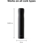 Rabbit Automatic Electric Corkscrew Wine Opener, Cordless Rechargeable, One-Touch Operation, Sleek Shiny Black Finish, Easy To Use For Wine Lovers