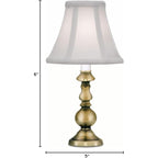 11 1/2" Burnished Brass Traditional Candle Lamp