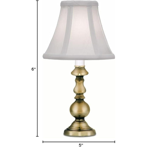 11 1/2" Burnished Brass Traditional Candle Lamp