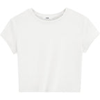 Stelle Womens Short Sleeve Crop Tops Crewneck Basic T Shirts Cute Going Out Baby Tee