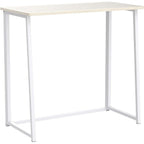 Wohomo Folding Desk, Small Foldable Desk 31.5" For Small Spaces, Space Saving Computer Table Writing Workstation For Home Office, Easy Assembly, Oak