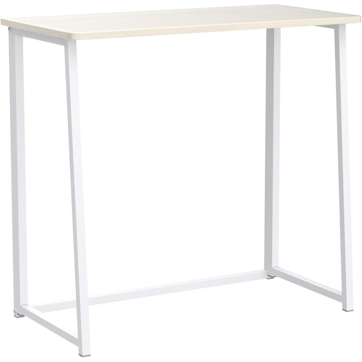 Wohomo Folding Desk, Small Foldable Desk 31.5" For Small Spaces, Space Saving Computer Table Writing Workstation For Home Office, Easy Assembly, Oak