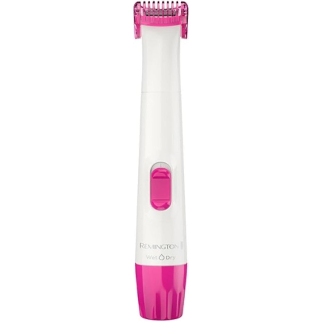 Remington Smooth & Silky Body & Bikini Kit, Cordless bikini trimmer and shaver for women, Waterproof for grooming in the shower, White/Pink