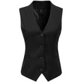 Women'S Formal Regular Fitted Business Dress Suits Button Down Vest Waistcoat