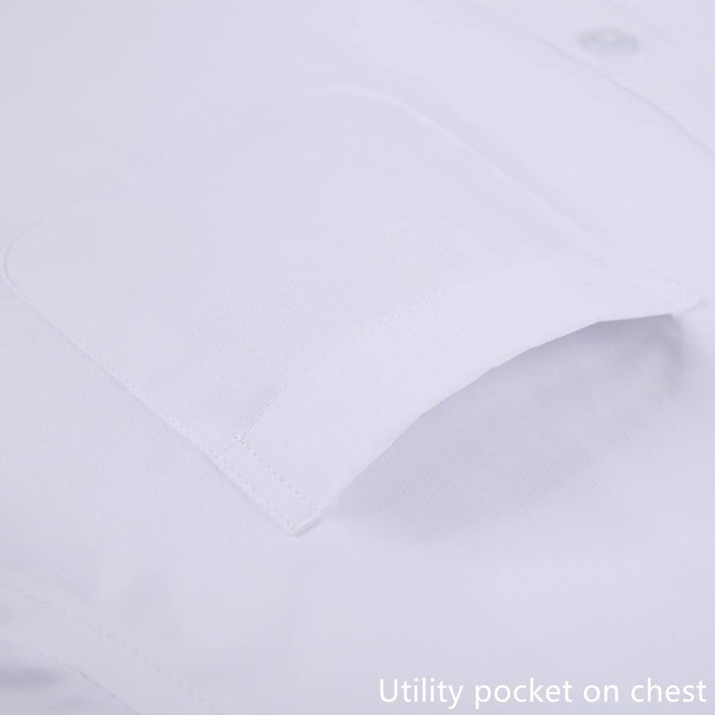 Long Sleeve Dress Shirts For Men - Regular-Fit Casual Button-Down Shirt With Pockets